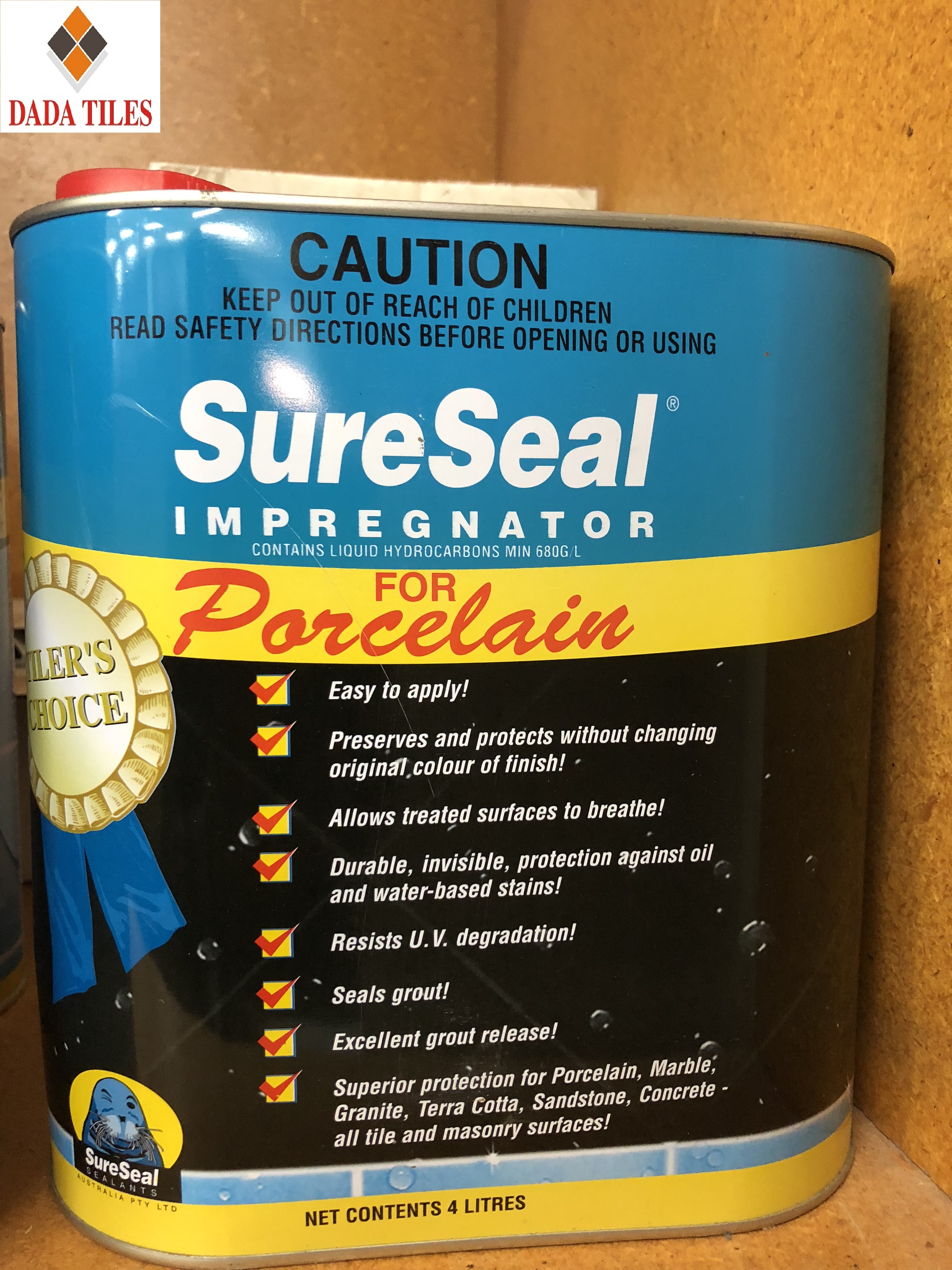 Grout, Tile & Stone Sealer 4 L (Tilers choice) Dada Tiles